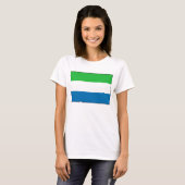 Sierra Leone Flag x Map T-Shirt (Voorkant volledig)