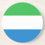 Sierra Leone Flag Zandsteen Onderzetter<br><div class="desc">Patriotic flag of Sierra Leone.</div>