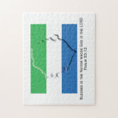SIERRA LEONE | Gezegende natie | LEONEAN-VLAG Legpuzzel (Verticaal)