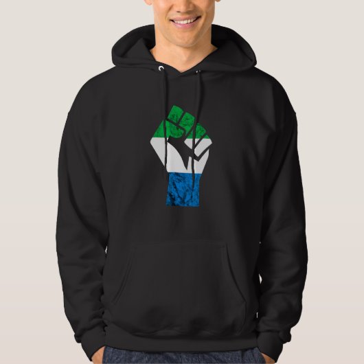 Sierra Leone Hand Fist Pride Sierra Leone Roots Hoodie (Voorkant)