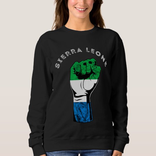 Sierra Leone Hand Fist Pride Sierra Leone Roots Trui (Voorkant)