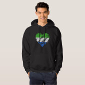 Sierra Leone Heart Sierra Leone Flag Pride 1 Hoodie (Voorkant volledig)