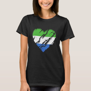 Sierra Leone Heart Sierra Leone Flag Pride 1 T-shirt