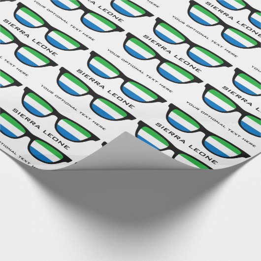 Sierra Leone heeft aangepaste tekst- en kleurcadea Cadeaupapier (Hoek)