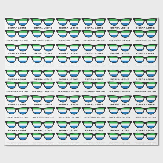 Sierra Leone heeft aangepaste tekst- en kleurcadea Cadeaupapier (Vlak)