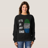Sierra Leone Het Zit In Mijn DNA Vlag Trots Afrika Trui (Voorkant volledig)