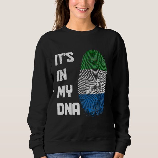 Sierra Leone Het Zit In Mijn DNA Vlag Trots Afrika Trui (Voorkant)