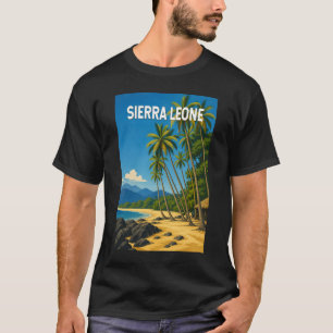 Sierra Leone Illustratie Reis Kunst Vintage T-shirt