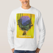 sierra leone illustreerde kaartreisposter t-shirt (Voorkant)