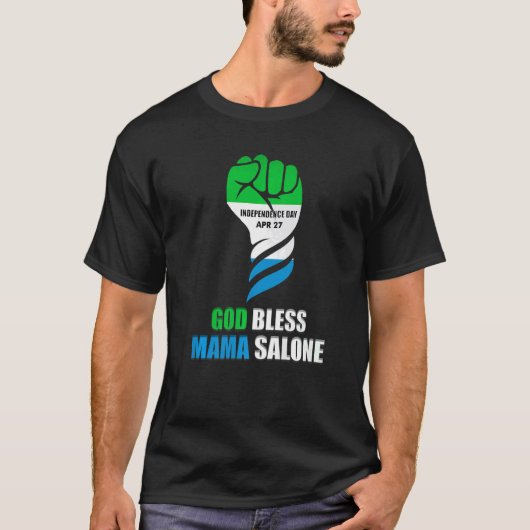 Sierra Leone Independence Home God Bless Mama Salo T-shirt (Voorkant)