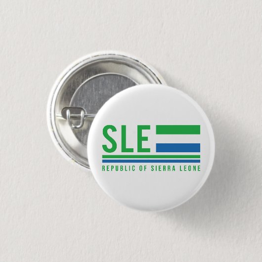Sierra Leone ISO-code Ronde Button 3,2 Cm (Voorkant /achterkant)