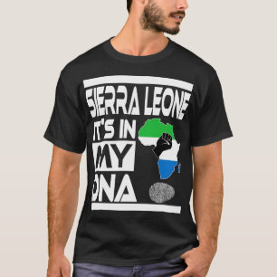 Sierra Leone IT's in mijn DNA met vlag Afrika map  T-shirt
