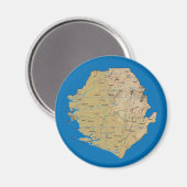 Sierra Leone Kaartmagneet Magneet (Voorkant / Achterkant)