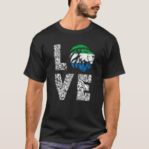 Sierra Leone Liefde Koning Sierra Leone Vlag T-shirt