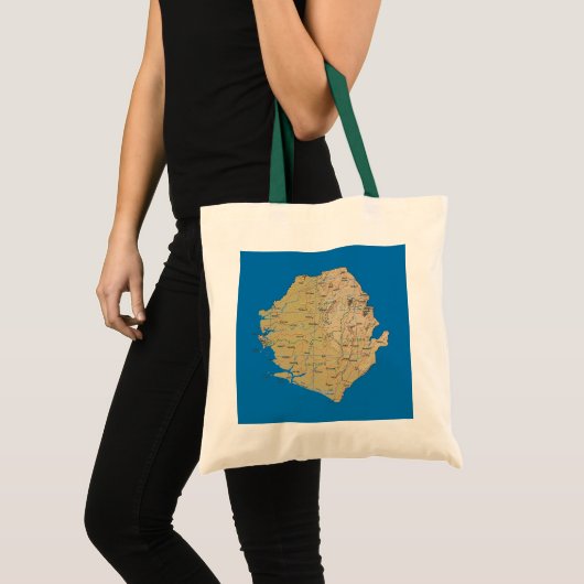 Sierra Leone Map Bag Tote Bag (Voorkant (product))