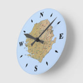 Sierra Leone Map Clock Ronde Klok (Hoek)