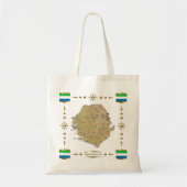 Sierra Leone Map + Flags Bag Tote Bag (Voorkant)