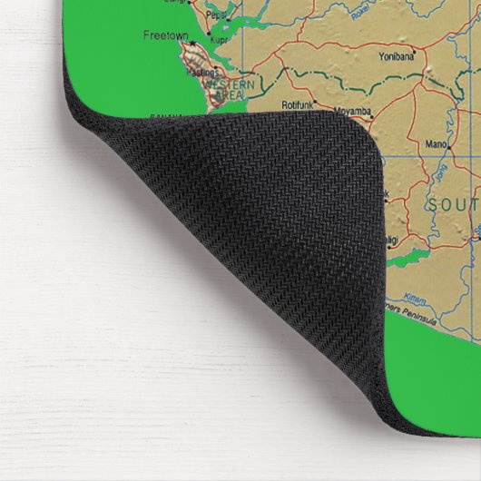 Sierra Leone Map Mousepad Muismat (Hoek)