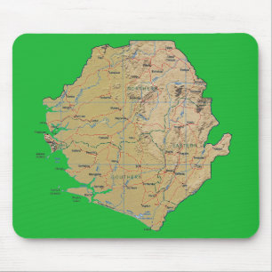 Sierra Leone Map Mousepad Muismat