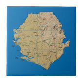 Sierra Leone Map Tile Tegeltje (Voorkant)