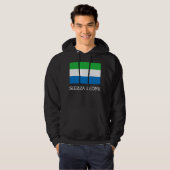 Sierra Leone National Country Flag Patriotic Sport Hoodie (Voorkant volledig)