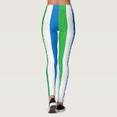 Sierra Leone National Flag Colors Vertical Striped Leggings (Achterkant)