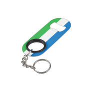 Sierra Leone Nationale Pride Patriottisch Mini Flessenopener (Achterkant Gekanteld)