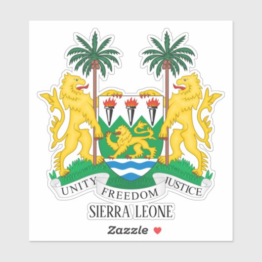 Sierra Leone - nationale wapenschild patriottisch Sticker (Vel)