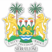 Sierra Leone - nationale wapenschild patriottisch Sticker (Voorkant)