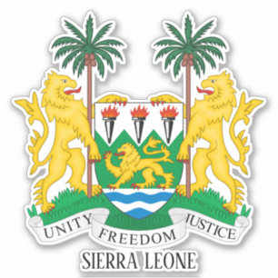 Sierra Leone - nationale wapenschild patriottisch Sticker