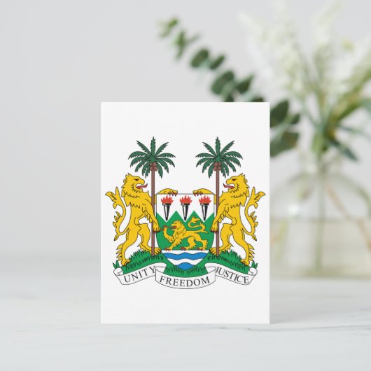Sierra Leone - officieel symbool voor wapenheraldr Briefkaart (Staand voorkant)