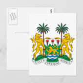 Sierra Leone - officieel symbool voor wapenheraldr Briefkaart (Voorkant / Achterkant)