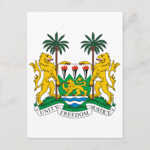 Sierra Leone - officieel symbool voor wapenheraldr Briefkaart