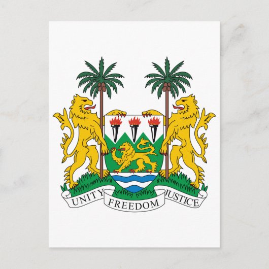 Sierra Leone - officieel symbool voor wapenheraldr Briefkaart (Voorkant)