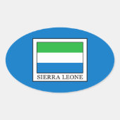 Sierra Leone Ovale Sticker (Voorkant)