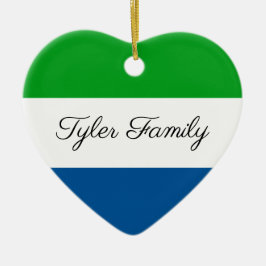 Sierra Leone | Persoonlijke kerstversiering Keramisch Ornament