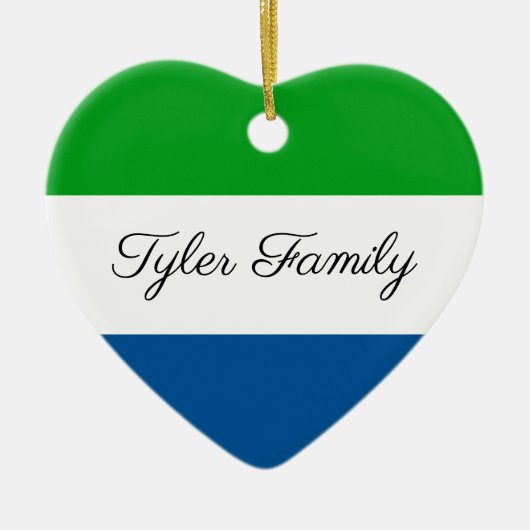 Sierra Leone | Persoonlijke kerstversiering Keramisch Ornament (Voorkant)