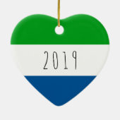 Sierra Leone | Persoonlijke kerstversiering Keramisch Ornament (Achterkant)