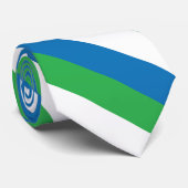 Sierra Leone Plain Flag Stropdas (Opgerold)