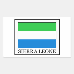 Sierra Leone Rechthoekige Sticker