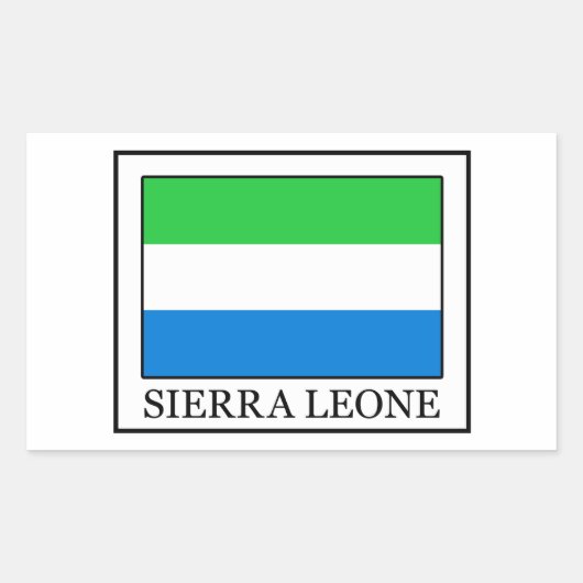 Sierra Leone Rechthoekige Sticker (Voorkant)