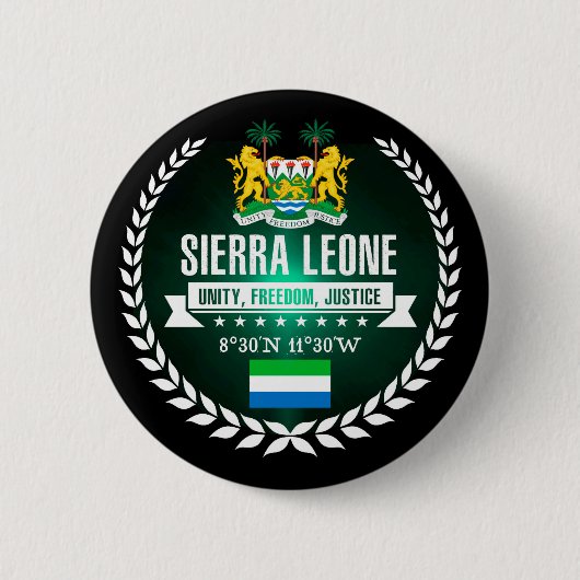 Sierra Leone Ronde Button 5,7 Cm (Voorkant)