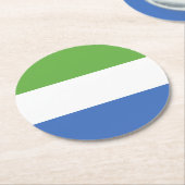 Sierra Leone Ronde Kartonnen Onderzetter (Gebogen)