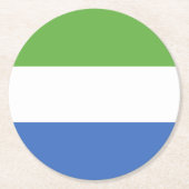 Sierra Leone Ronde Kartonnen Onderzetter (Voorkant)