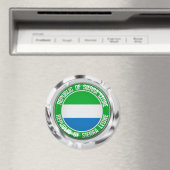 Sierra Leone Round Emblem Magneet (Insitu (Vaatwasser))