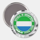 Sierra Leone Round Emblem Magneet (Voorkant / Achterkant)