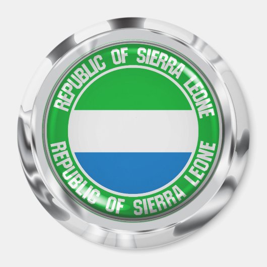Sierra Leone Round Emblem Magneet (Voorkant)
