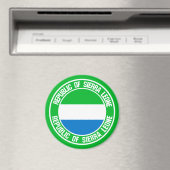 Sierra Leone Round Emblem Magneet (Insitu (Vaatwasser))