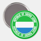 Sierra Leone Round Emblem Magneet (Voorkant / Achterkant)
