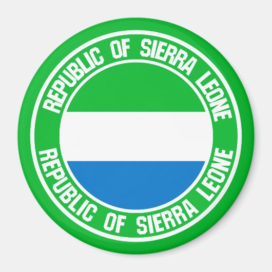 Sierra Leone Round Emblem Magneet (Voorkant)